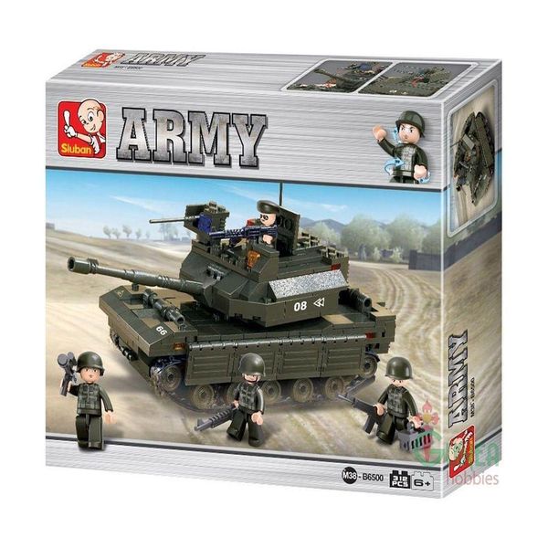 Blocos de Montar Land Forces Tanque de Guerra 312 Peças Sluban