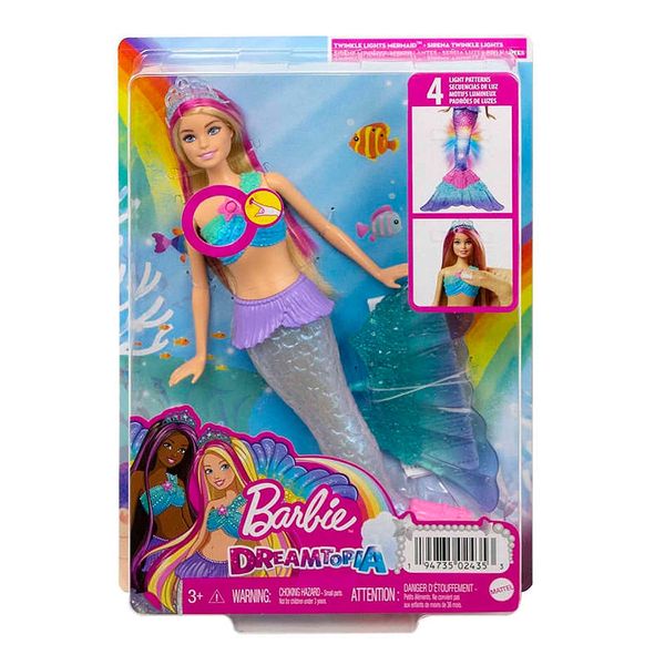 Boneca Barbie Sereia Luzes e Brilhos Barbie