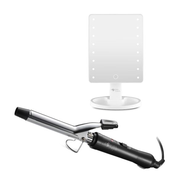 Combo Beleza - Espelho de Mesa Touch com Led e Modelador de Cachos Essenza Bivolt Automático - EB012K EB012K