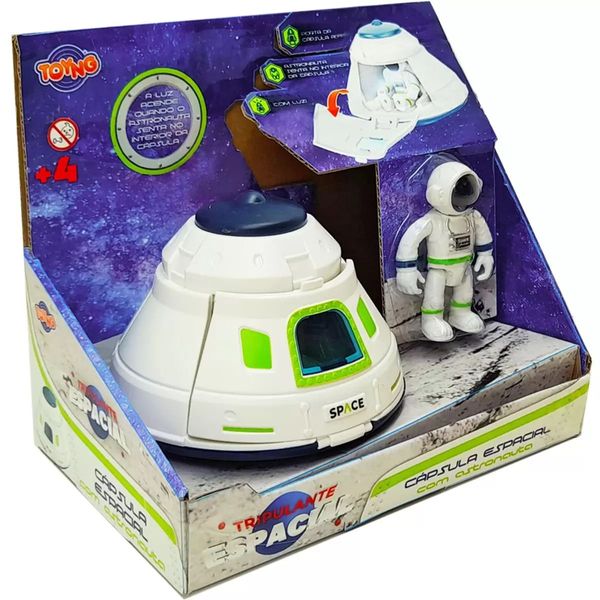 Kit Espacial Capsula e Astronauta com Luz e Som Toyng