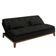 Sofá-Cama 3 Lugares Casal Premium Base e Pés de Madeira Preto