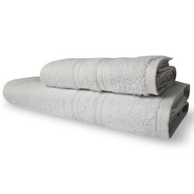 Kit 2 Toalhas Lisboa 1 Banho 1 Rosto Grossa 100% Algodão 430g-m² Branca