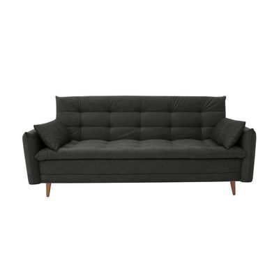 Sofá-Cama Casal 3 Lugares Marília Suede Grafite