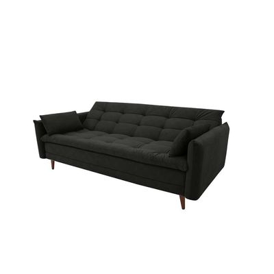 Sofá-Cama Casal 3 Lugares Marília Suede Grafite