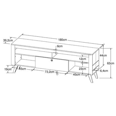 Rack Com Porta Revistas Para Tv Até 70 Quebec Preto