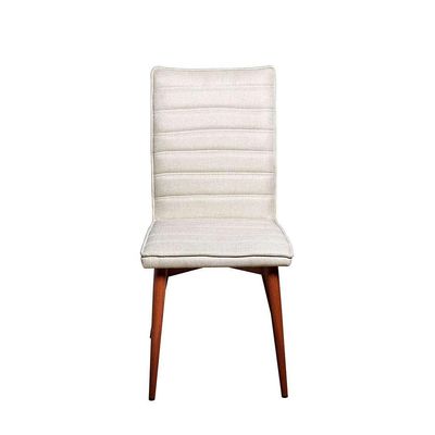Conjunto com 2 Cadeiras Chambly Bege e Cedro