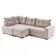 Sofá de Canto 7 Lugares Glória Suede Bege