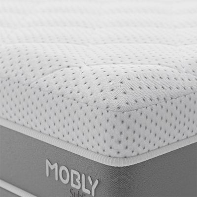 Colchão Casal Sublime Mola Ensacada e Espuma Viscoelástica (32x138x188) Cinza e Branco