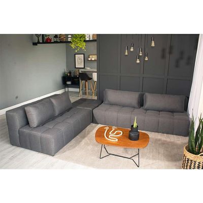 Sofá 3 Lugares Modular Soho Linho Cinza
