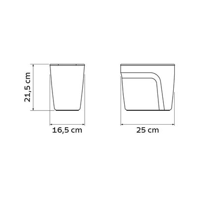 Lixeira Tramontina Compact Branco Tampa Basculante 6,5 L Tramontina