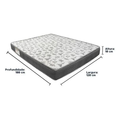 Cama Box Bege E Colchão Iso100 Espuma D33 Viúvo Ortobom