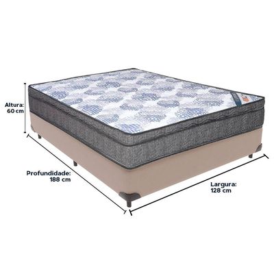 Cama Box Bege E Colchão Iso Superpocket Molas Ensacadas Viúvo Ortobom