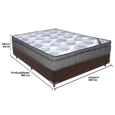 Cama Box Marrom E Colchão Iso Superpocket Molas Ensacadas Viúvo Ortobom