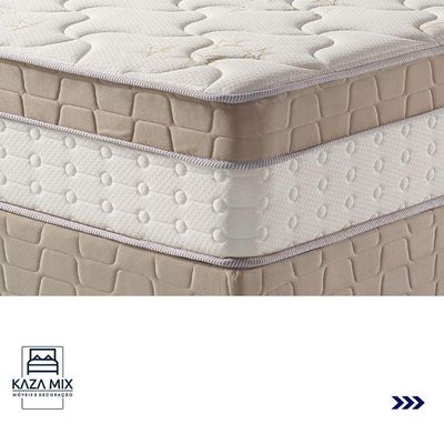 Cama Box Marrom E Colchão King Best Molas Ensacadas Casal 138x188x33 Anjos