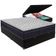 Cama Box Baú Preto E Colchão Airtech 150 Espuma D45 Casal Ortobom