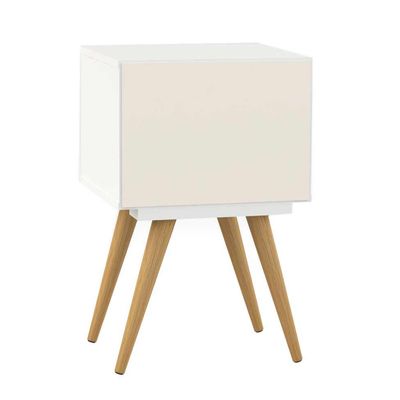 Mesa de Cabeceira Retrô 2 GV Branca