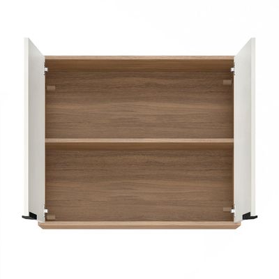 Armário Aéreo Firenze 2 PT Amêndola e Nude 80 cm