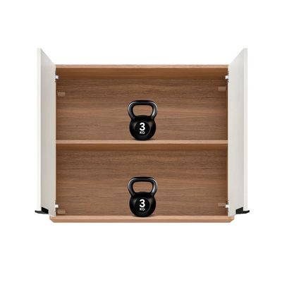 Armário Aéreo Firenze 2 PT Amêndola e Nude 80 cm