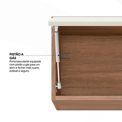 Armário Aéreo Firenze 1 PT Amêndola e Nude