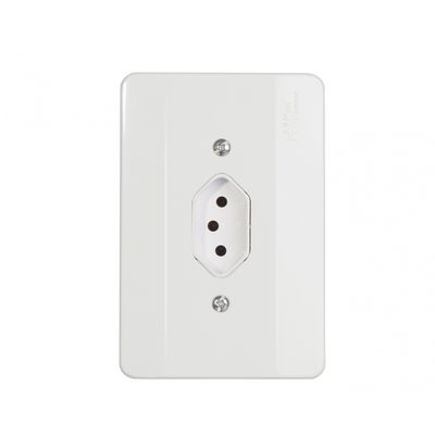 Tomada Mill Facilit 2P+T Vert C/Pl 10A/250V 39780 Nbr 14136