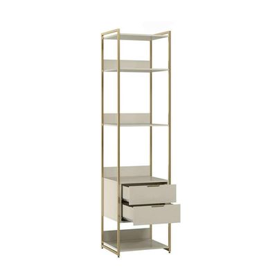 Guarda-Roupa Closet Industrial Mital 4 GV Off White e Dourado 143 cm