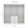 Guarda-Roupa Casal Sevilha 6 PT 2 GV Branco