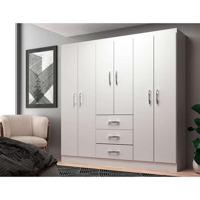 Guarda-Roupa Casal Sevilha 6 PT 2 GV Branco