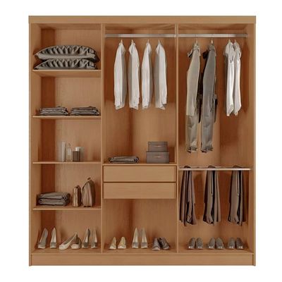 Guarda-Roupa Casal Xangai 6 PT 2 GV Imbuia e Off White