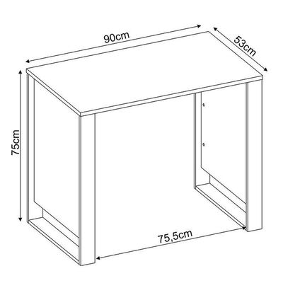 Mesa Para Computador Morada Amêndola Grafito - Demóbile