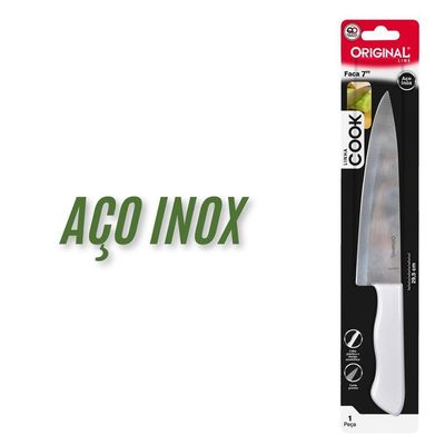 Faca De Cozinha Aço Inox Utensílio Carnes Legumes E Frutas Master Chef