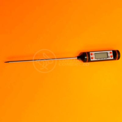 Termômetro Culinário Cozinha Digital Com Espeto Alimentos E Líquidos Mede -50ºc A +300ºc