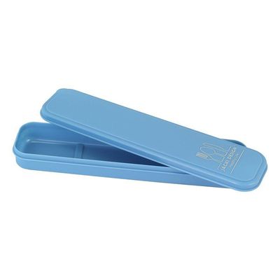 Conjunto Kit Fitness De 3 Peças E Porta Talheres Portátil Cor Azul