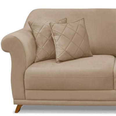 Sofa 2 Lugares Retro Polo 180cm Com Almofada Suede 1101 Ezz 1101