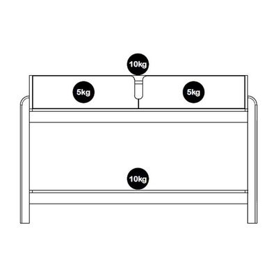 Aparador 2 Gavetas 50524 130cm Off White Cedro Dcasa Off White Cedro