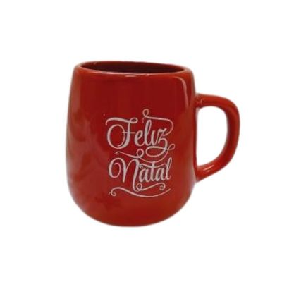 Caneca Bojuda Presente Vermelha Com Frase Feliz Natal