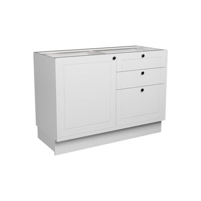 Balcão de Cozinha sem Tampo Évora 1 PT 3 GV Branco Ártico
