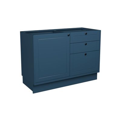 Balcão de Cozinha sem Tampo Évora 1 PT 3 GV Azul Orion