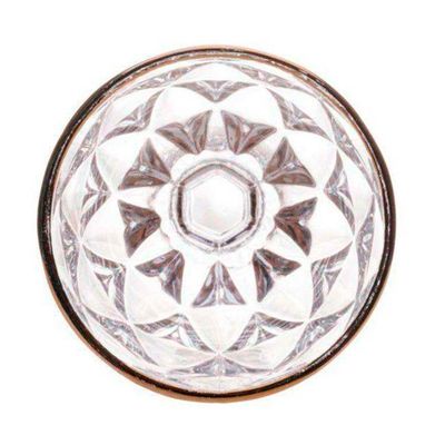 Jogo 8 Taças De Vidro Com Borda Dourada Diamond Cor Transparente água 300ml Class Home