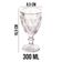 Jogo 4 Taças De Vidro Com Borda Dourada Diamond Cor Transparente água 300ml Class Home