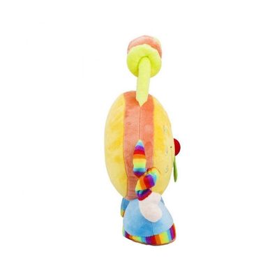 Relógio Pelúcia 24 Cm Altura Multicolor Com Pernas E Mãos