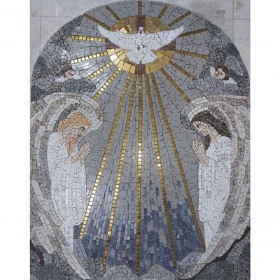 Mosaico Do Espírito Santo Com Anjos Tamanho 120x140cm