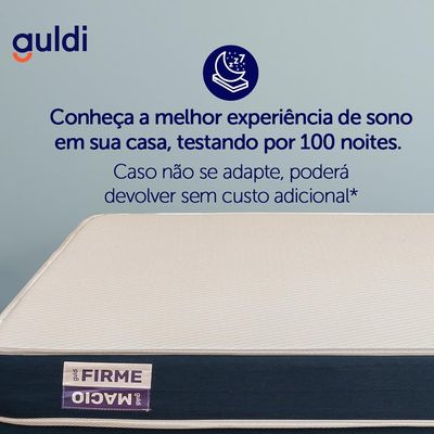 Colchão King Guldi Duplo Plus D28 (16x193x203) Branco e Azul
