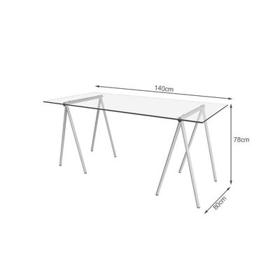 Mesa De Escritório Escrivaninha Cavalete Itaim Branco