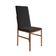 Conjunto De Jantar Mesa Mônaco Premium 90cm Imbuia Com 4 Cadeiras Estofadas Pretas Base Cobre Preto