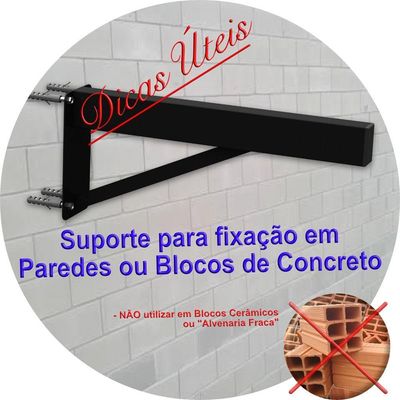 2 Suportes Pia Parafusar Bancada Aparador 30 Cm Preto
