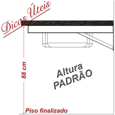 2 Suportes Pia Parafusar Bancada Aparador 30 Cm Preto