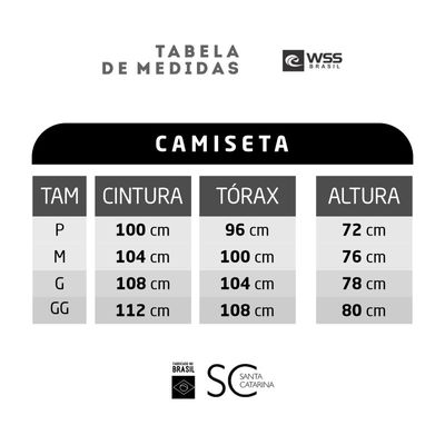 Kit 3 Camisetas Masculinas Surf WSS Brasil G / Preto