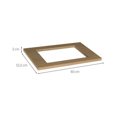 Tampo para Cooktop 4 Bocas Évora Nature 80 cm