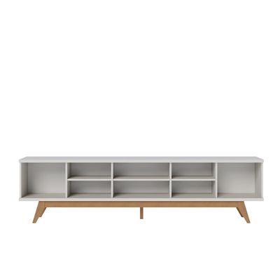 Bancada Decorativa Sala de Estar Queiroz TV até 75 Polegadas Off White/Matte G73 - Gran Belo