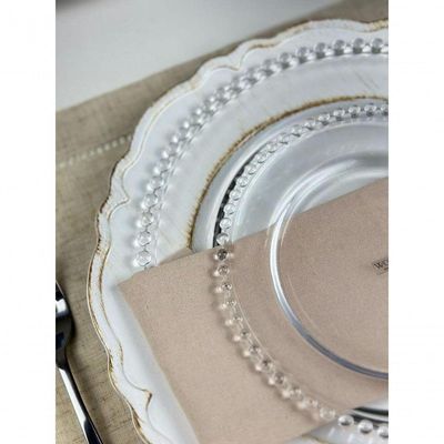 Conjunto 6 Pratos Rasos 28 Cm Wolff Transparente